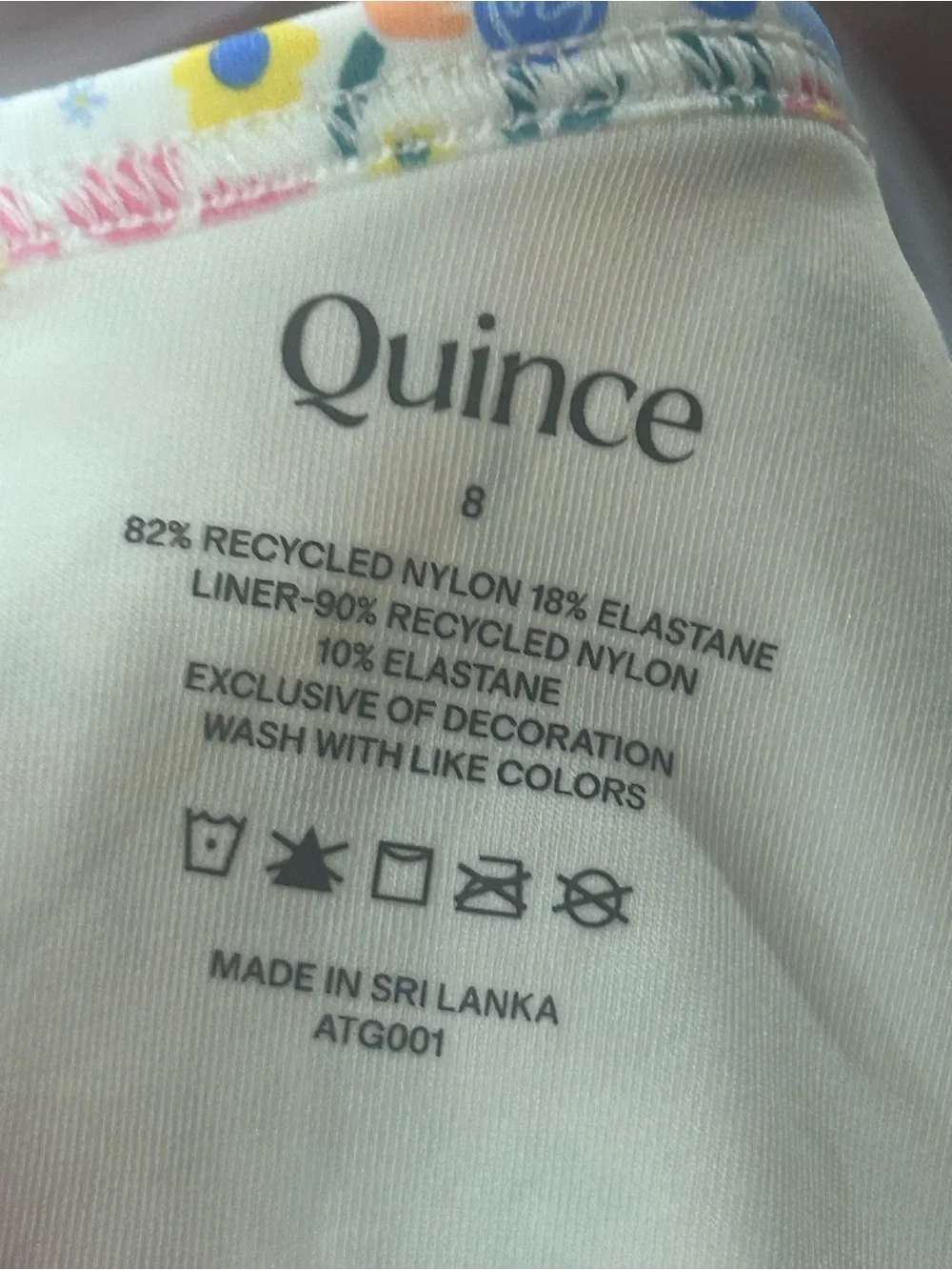 Quince tank or tankini top NWT sz 8 floral